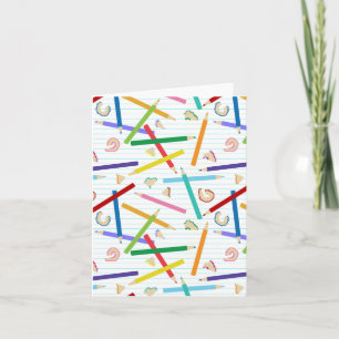 Coloured Pencils Pattern Card