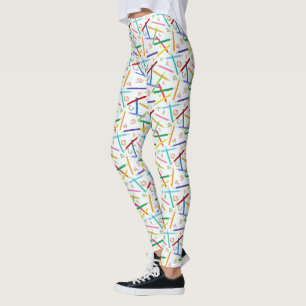 Coloured Pencils Pattern Leggings