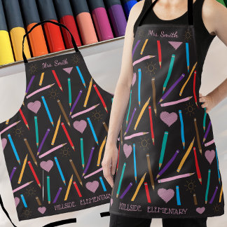 Coloured Pencils | Personalised Art Teacher Apron