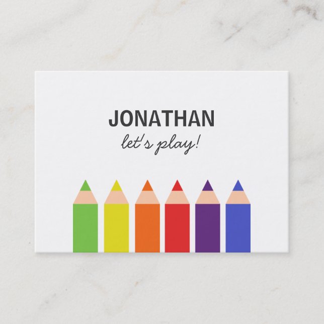 Coloured Pencils Playdate Card (Front)