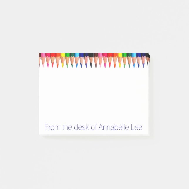 Coloured Pencils Post-it Notes (Front)