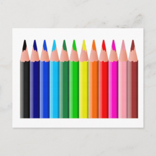 Coloured Pencils Postcard (Front)
