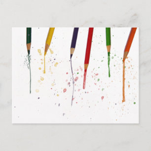 Coloured Pencils Postcard