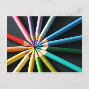 Coloured Pencils - Postcard