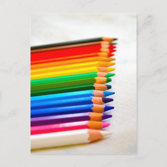 Coloured pencils postcard (Front)
