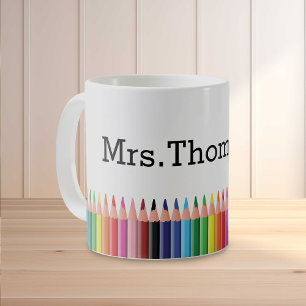 Coloured Pencils Teachers Personalised Coffee Mug