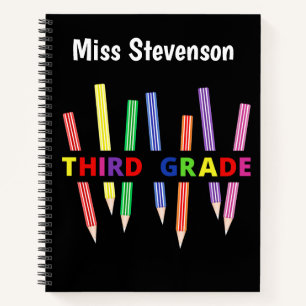 Coloured Pencils Third Grade Notebook