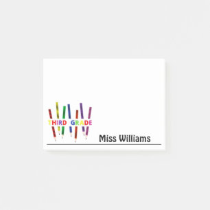 Coloured Pencils Third Grade Teacher Post-it Notes