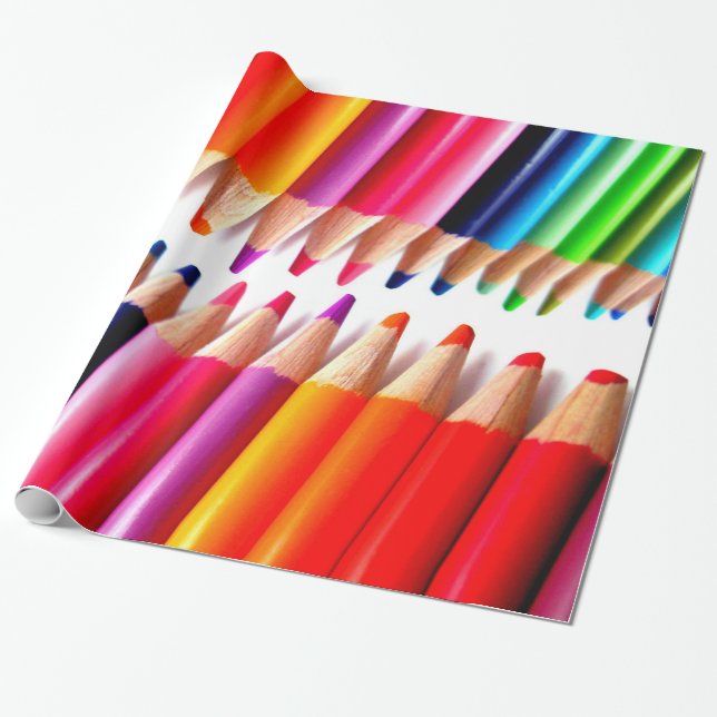 Coloured Pencils Wrapping Paper (Unrolled)