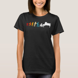 Coloured Piano Evolution Music Pianist T-Shirt