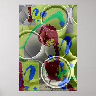 Coloured Pipes Poster