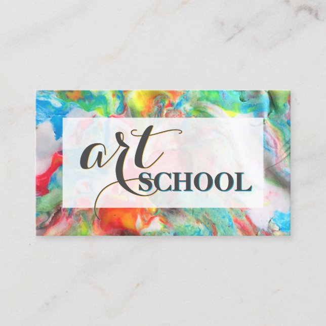 Coloured Plasticine Art School - Art Teacher Card (Front)