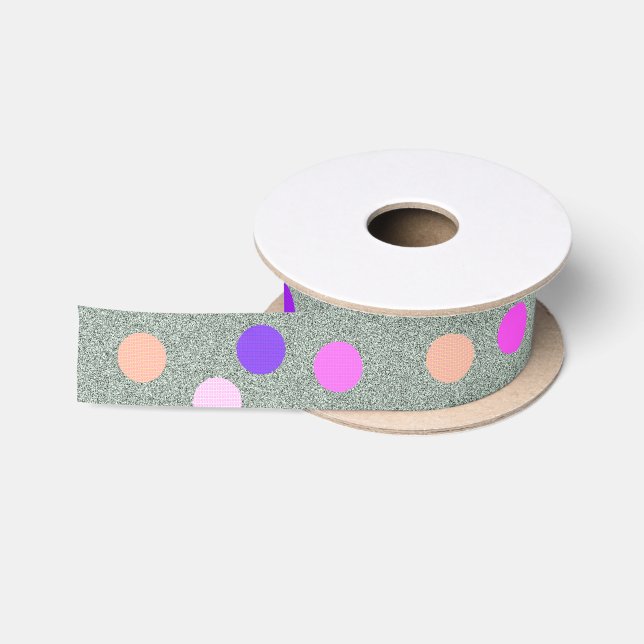 Coloured Poka Dot Satin Ribbon (Spool)
