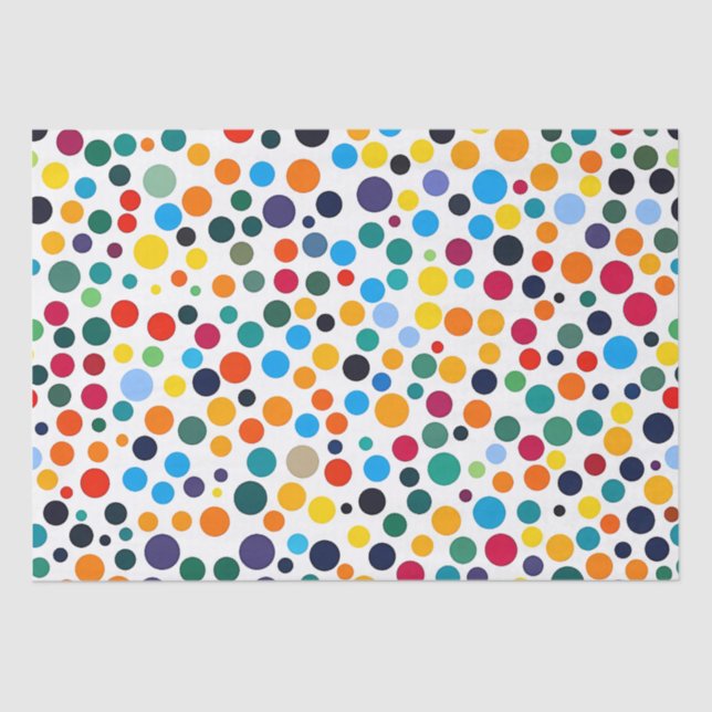 Coloured Polka Dot Confetti Tissue Paper (Front)