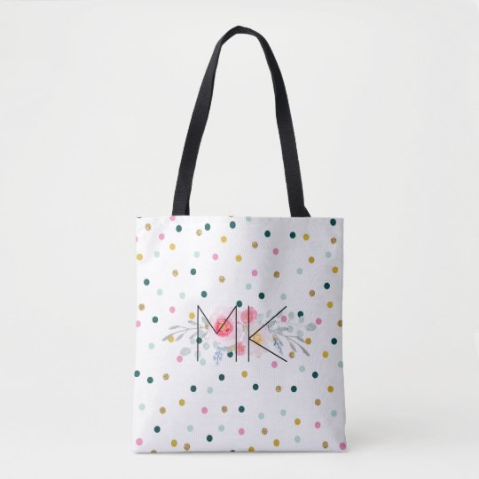 polka dot tote bag