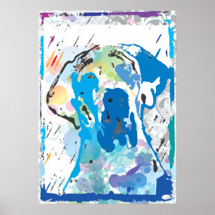 Coloured poster “great dane "