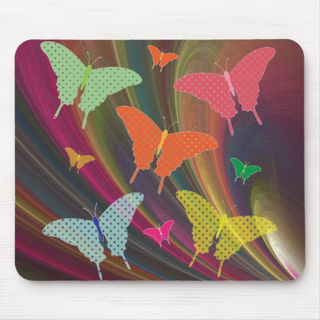 Coloured Rainbow Mouse Mat (Front)