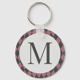 Coloured rhombus elegant key ring