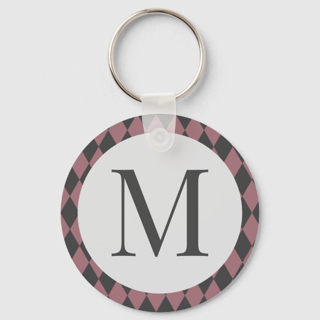 Coloured rhombus elegant key ring (Front)