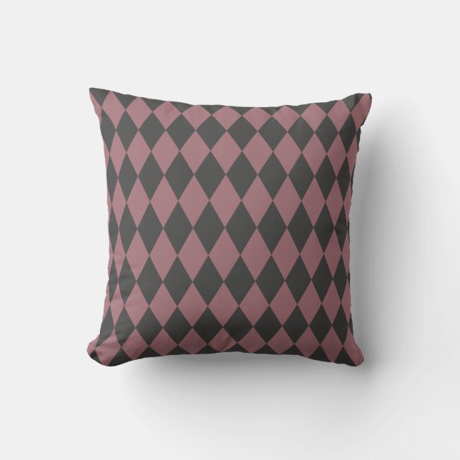 Coloured rhombus elegant throw pillow (Front)