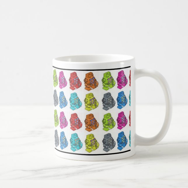 Coloured Robots Coffee Mug (Right)