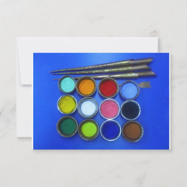 coloured sand to build a Buddhist mandala Invitati Invitation (Front)