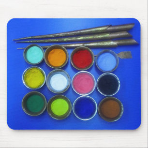 coloured sand to build a Buddhist mandala Mousepad