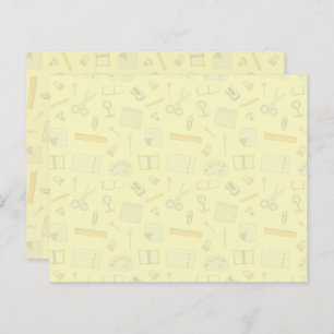 Coloured School Supplies Pattern