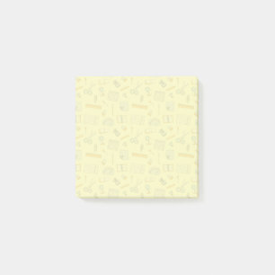 Coloured School Supplies Pattern Post-it Notes