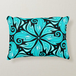 Coloured Seamless Pattern with Floral Ethnic Motif Decorative Cushion