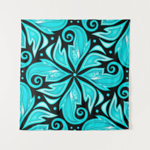 Coloured Seamless Pattern with Floral Ethnic Motif Tapestry