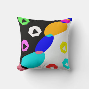 Coloured shapes cushion
