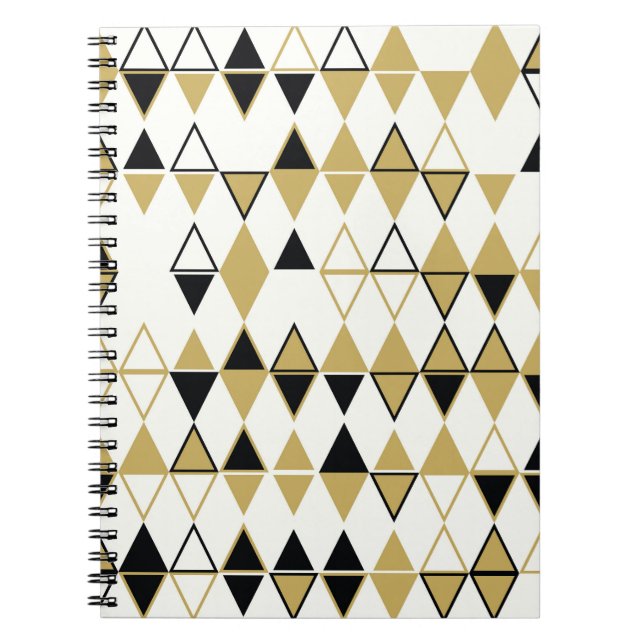Coloured shapes, geometric abstract pattern notebook (Front)