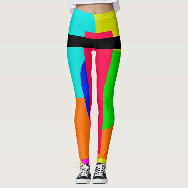 Coloured shapes leggings (Front)