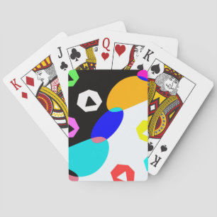 Coloured shapes playing cards