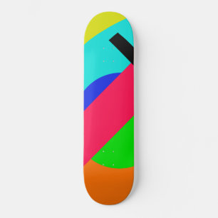 Coloured shapes skateboard