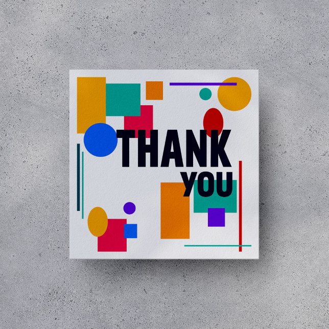 Coloured shapes thank you card (Creator Uploaded)