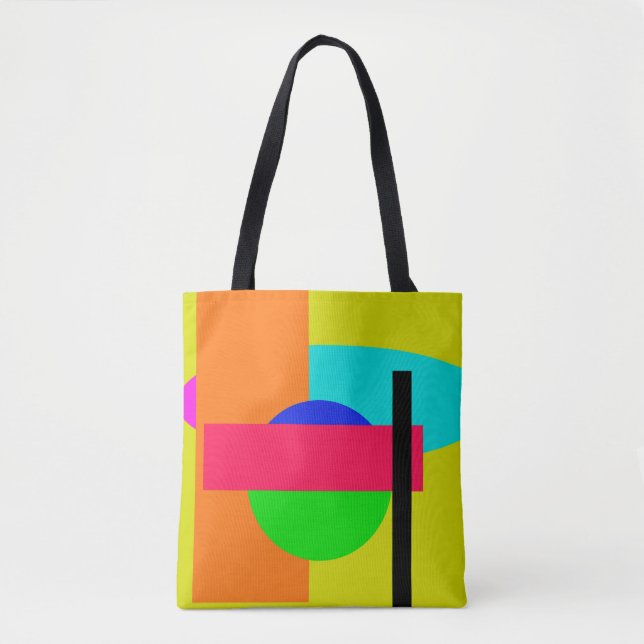 Coloured shapes tote bag (Front)