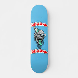 Coloured Skull Skateboard