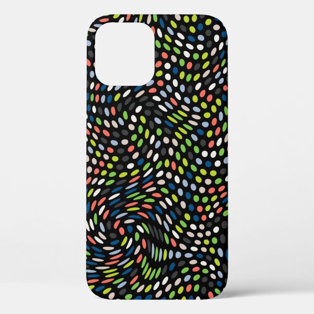 Coloured small dots background. Circles wave. Abst Case-Mate iPhone Case (Back)