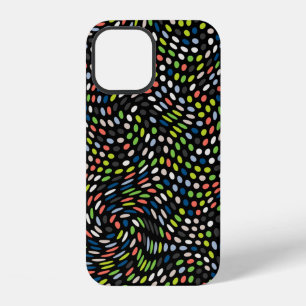 Coloured small dots background. Circles wave. Abst iPhone 12 Case