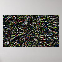 Coloured small dots background. Circles wave. Abst