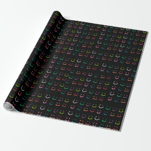Coloured smiles wrapping paper