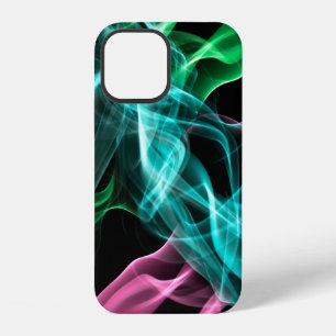 coloured smoke isolated on a black backgroundabstr iPhone 12 case