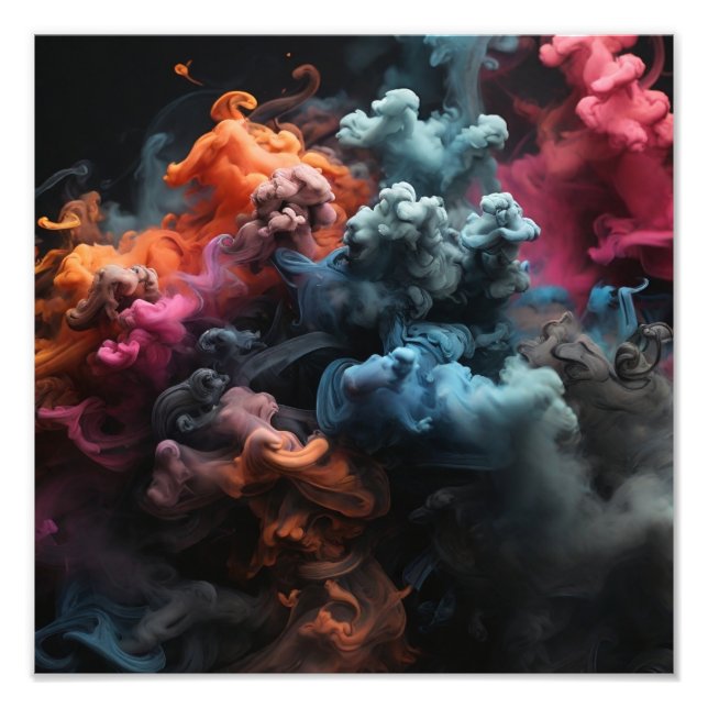 coloured smoke photo print (Front)