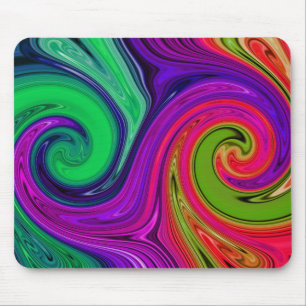 Coloured Spectrum Seven Swirl Mousepad