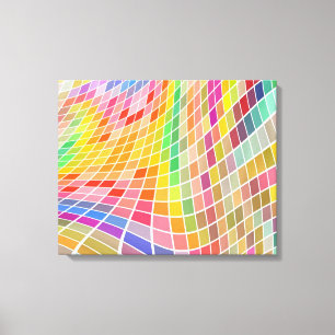 Coloured Squares Art-Customisable Wrapped Canvas