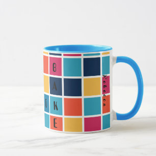 Coloured Squares Crossword Mug