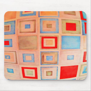 Coloured squares mouse mat