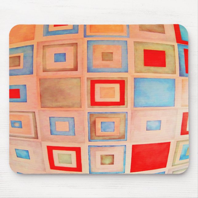 Coloured squares mouse mat (Front)
